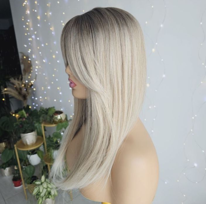 Topper tupet Wiola beżowy blond 3D z grzywką