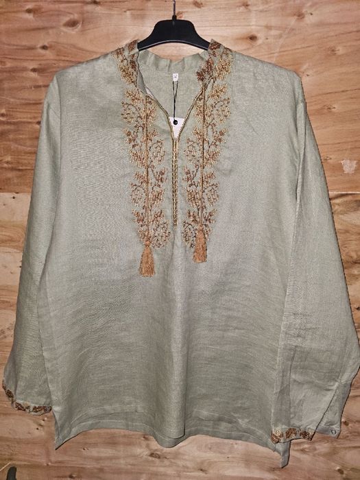 Camisa Bordada  Ucraniana de Linho