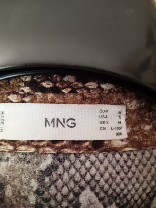 Túnica MANGO estampada padrão animal tamanho M