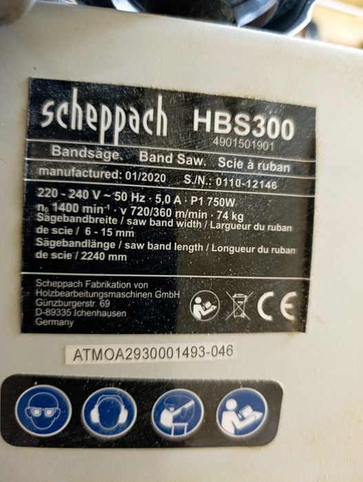 Piła taśmowa scheppach HBS 300