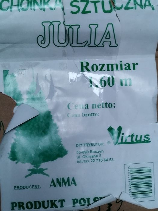 Sztuczna choinka 160 cm ze stojakiem