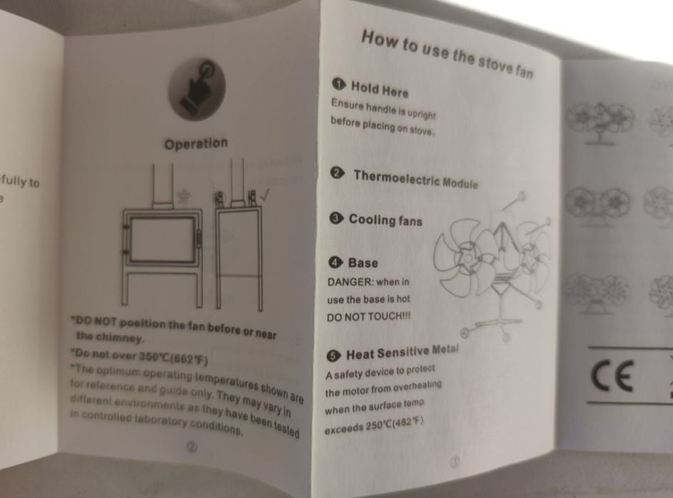 Ventilador de lareira ou salamandra