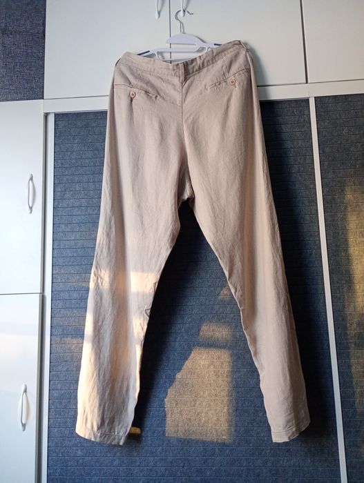 Lniane luźne spodnie GANT