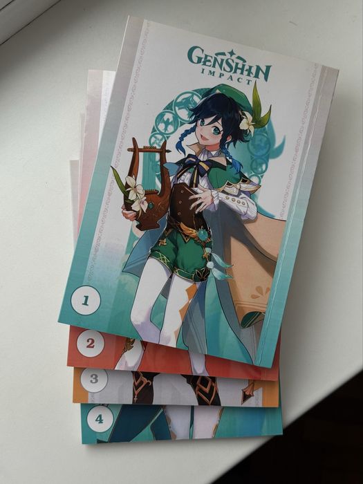 Манга Genshin Impact, комплект 4 тома