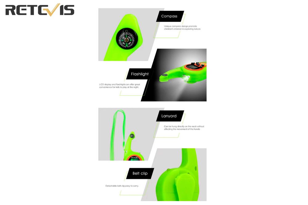 Rádio portátil Retevis para crianças PMR446