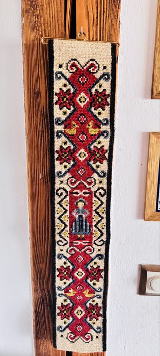 Dekoracja ścienna haft motyw ludowy kilim,gobelin, makatka folk sweden