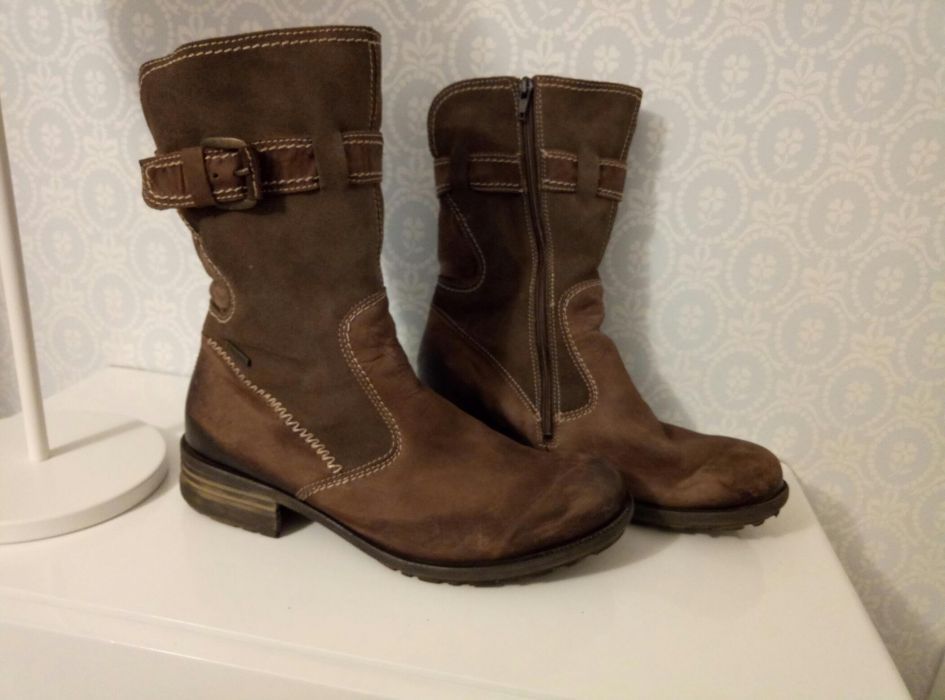 Kozaki botki ze skory goretex 40