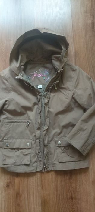 Kurtka dziewczęca cienka wiosenna parka 7 8 lat