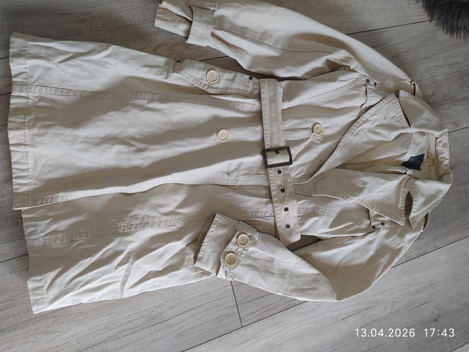 Wiosenny płaszcz Trencz, beżowy