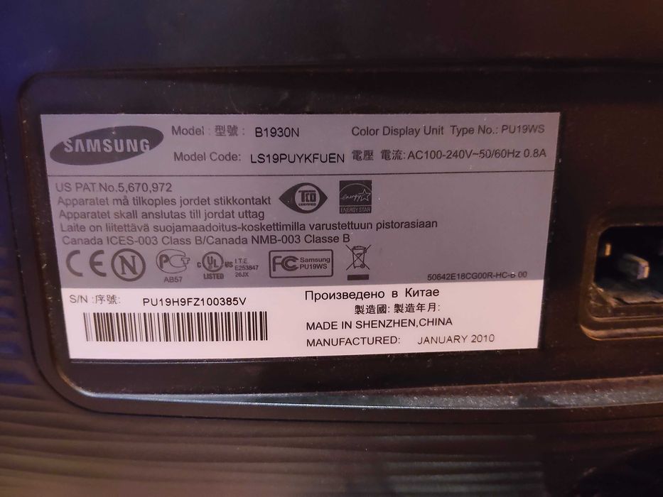 Monitor Samsung SyncMaster B1930