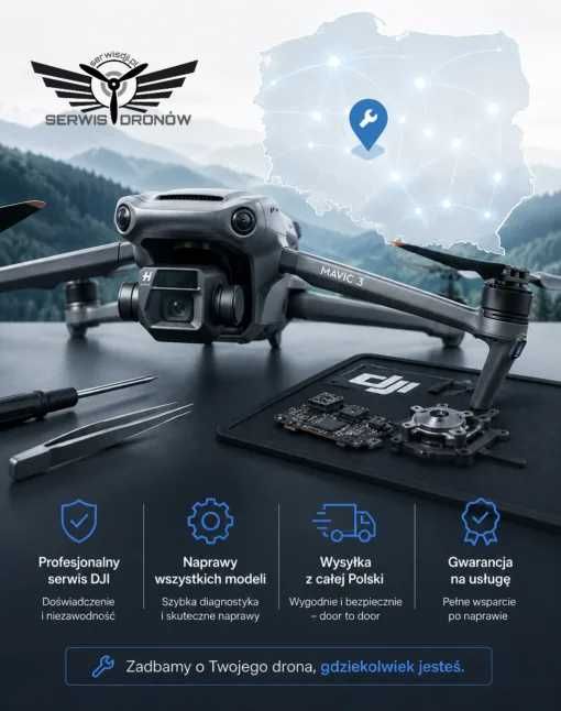 Serwis i naprawa dronów DJI – wysyłka gratis | cała Polska
