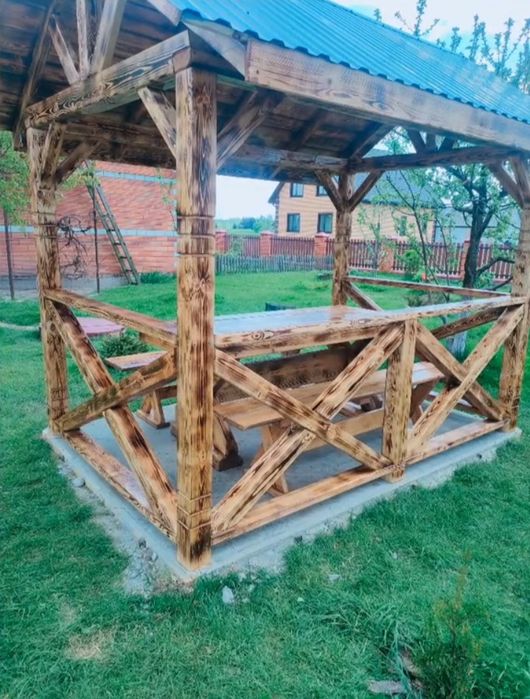 гойдалки, бесітки,тераси,
