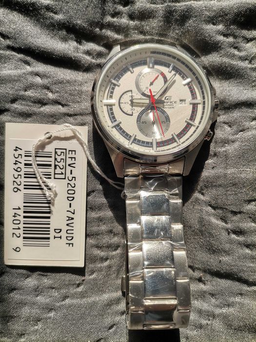 Casio Edifice Classic EFV-520D-7AVUEF na bransolecie NOWY