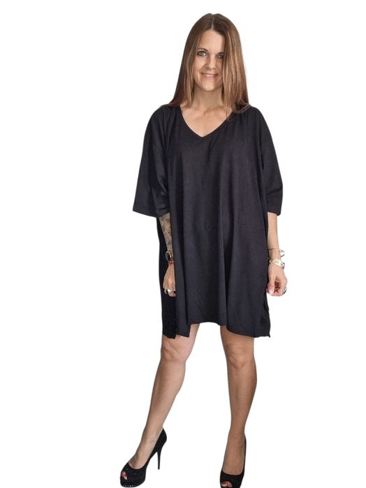 Czarna bluzka Ulla Popken Rozmiar 62/64