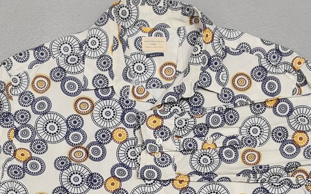 Wr) Selected/Homme Indigo oryginalna koszula długi rękaw Roz.L