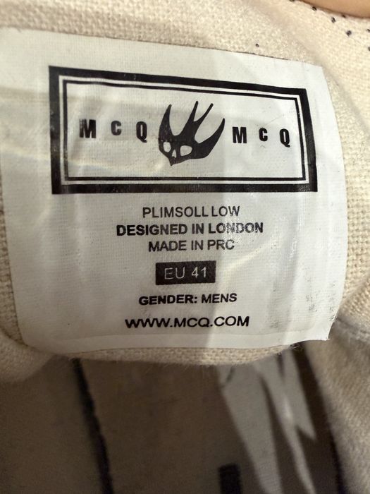 McQ Alexander McQueen Plimsoll Low, EU 41, оригінал