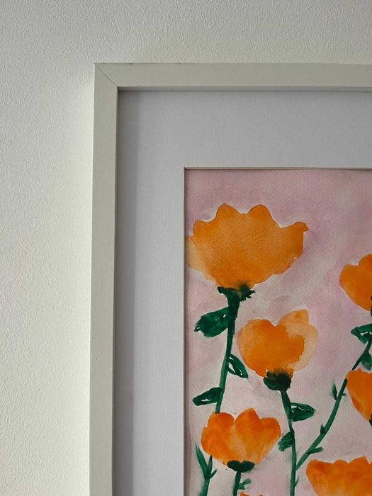 Pintura abstrata em aguarela