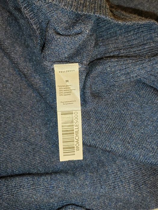 Sweter męski, granatowy, Wólczanka