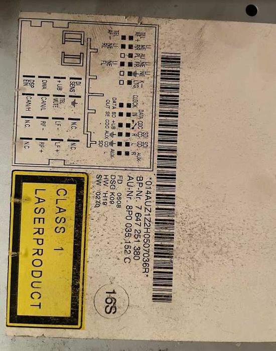 Auto Radio Audi Chorus EU AB2 Audi A3