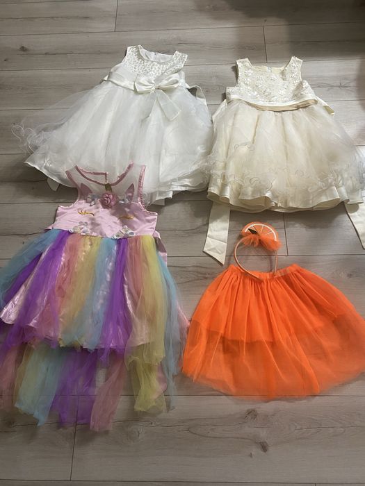 Речі на дівчинку 4-5років 110р пакетом, святкова сукня, апельсин