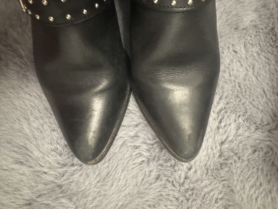 Botki skorzane  wojas kowbojki cwieki