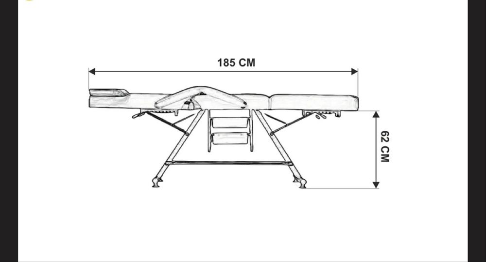 Кушетка тату перманентний макіяж масаж чорна еко шкіра