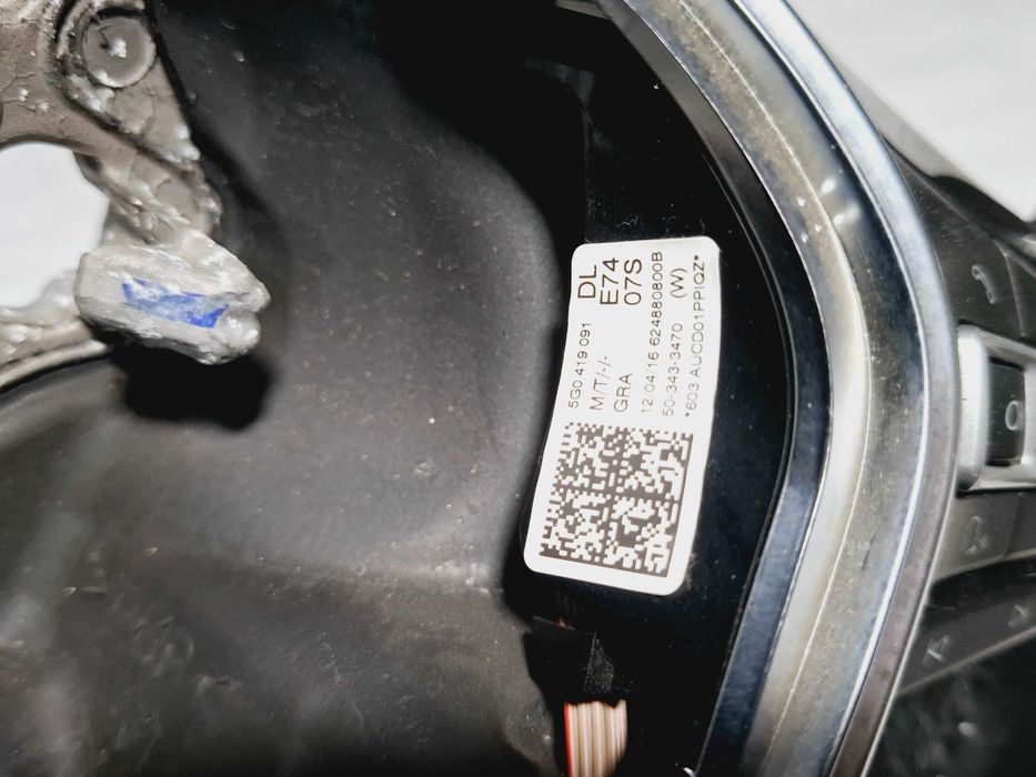 kierownica skórzana taśma zwijak moduł tempomat vw golf vii 7 zestaw