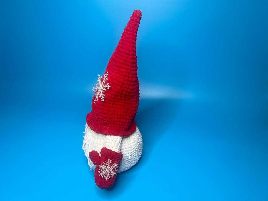 В'язаний великий шведський плюшевий гном ручної роботи, новий рік