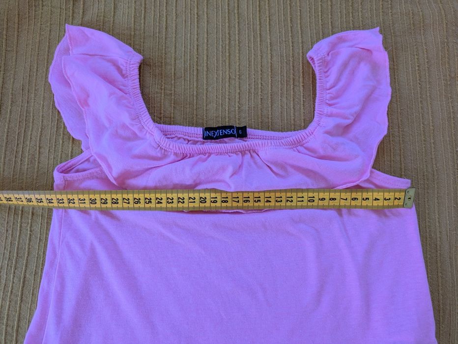 Blusa com folhos Menina Cor-de-rosa, 6 Anos
