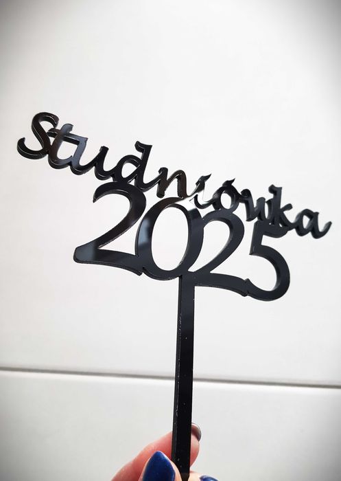Topper studniówka czarny połysk