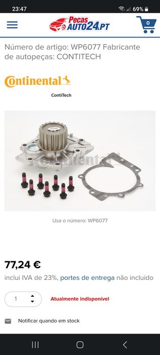 Bomba d'agua volvo motor n:D5244T8