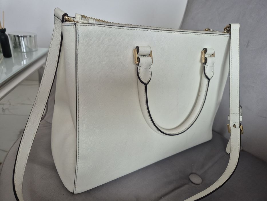 Oryginalna torebka Michael Kors biala duza optic white