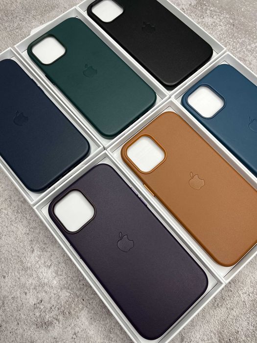 Чохол Leather Case MagSafe + Animation iPhone 12 12 Pro Max чехол