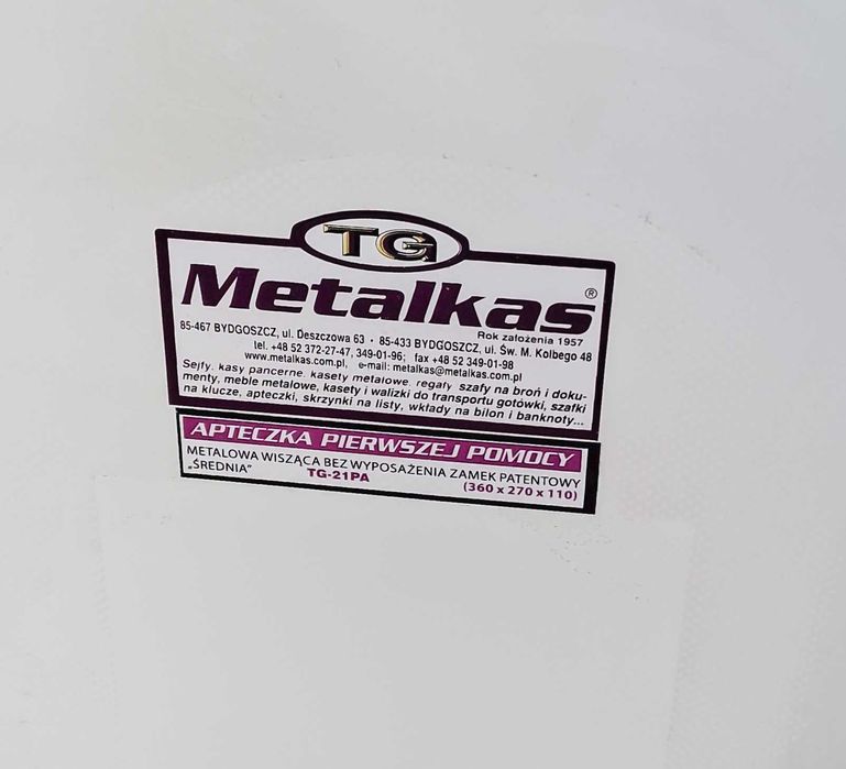 Apteczka metalowa Metalkas TG-21PA