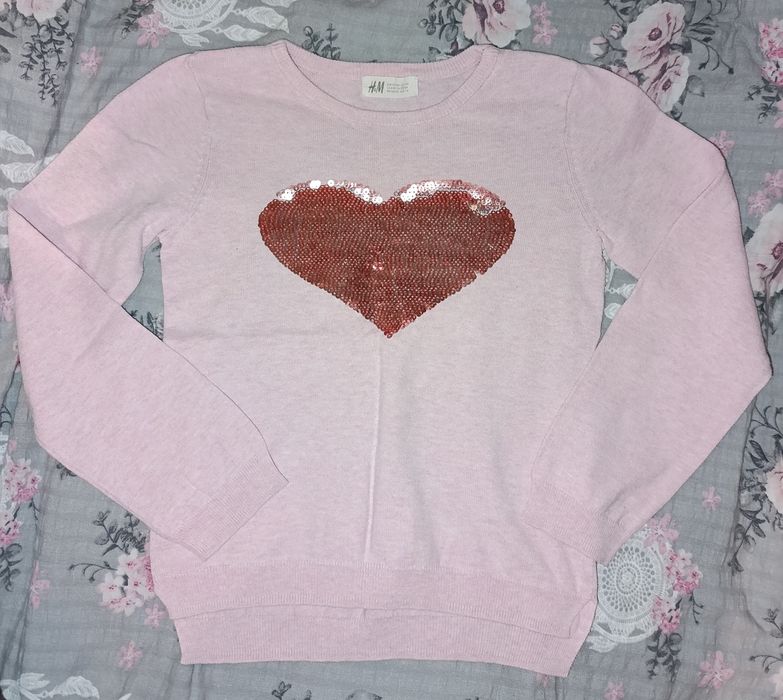 Sweter H&M roz 122/128