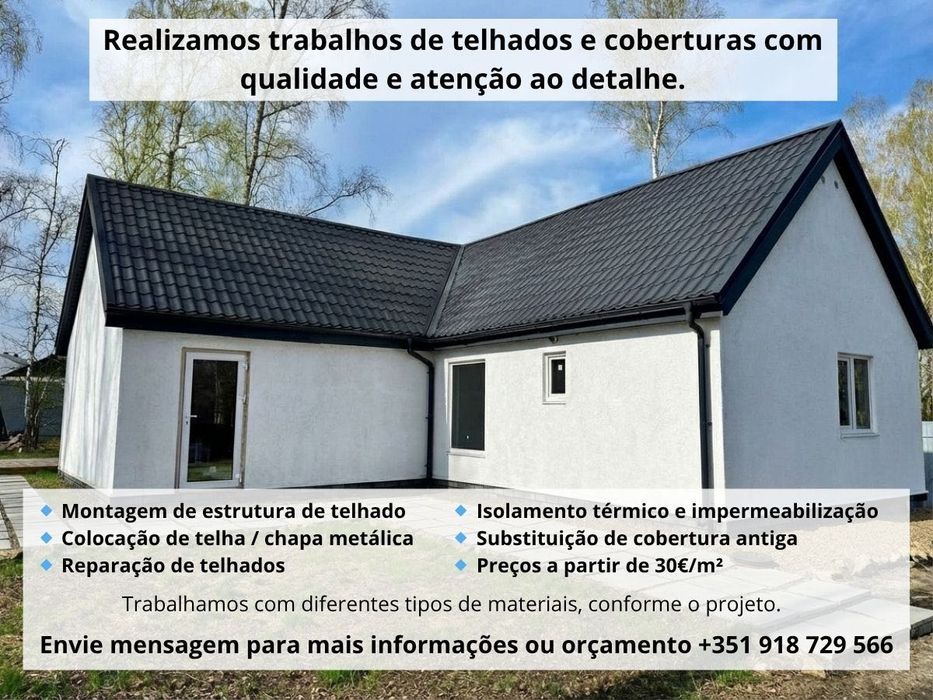 Trabalhos de telhado e cobertura – montagem e reparação