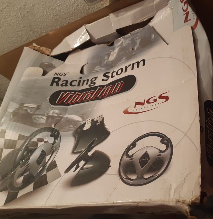 Volante c/pedais da NGS, Racing Storm Vibration, PC (USB)