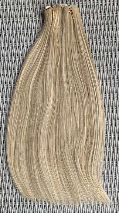 Premium Ultra włosy doczepiane, blond/ pasemka / refleksy clip in 242.