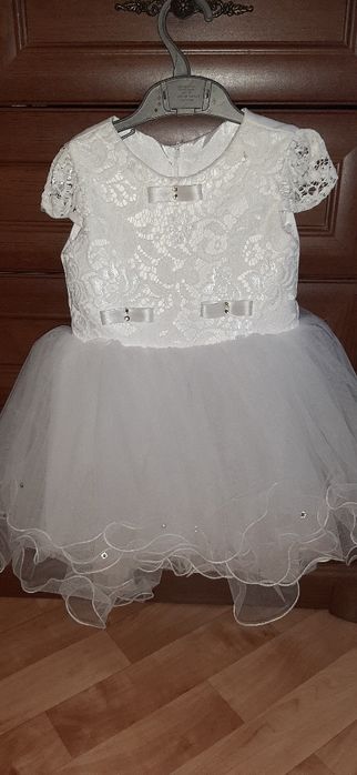 Нарядное белое платье, платье снежинка на девочку