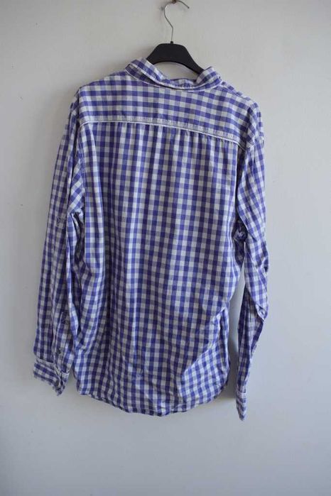 DKNY koszula w kratkę biało fioletowa m