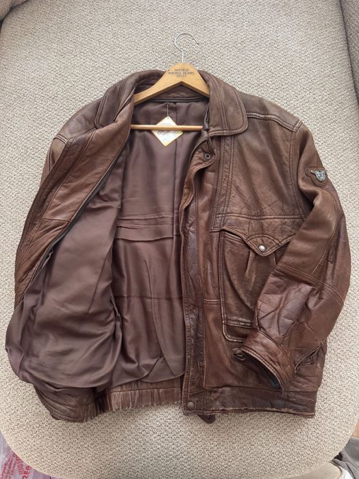 Casaco de pele castanho