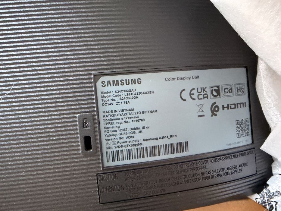 Monitor Samsung 24” IPS Full HD 100Hz FreeSync – Como Novo