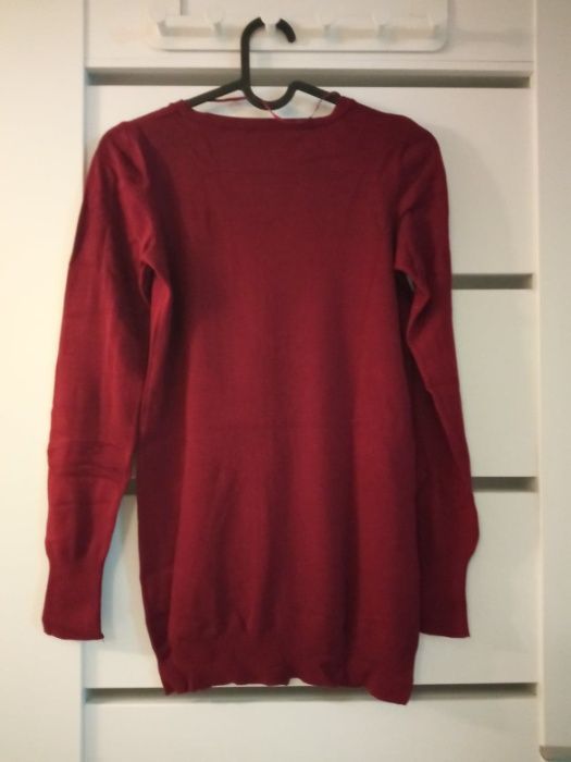 Ceglany sweter Stradivarius