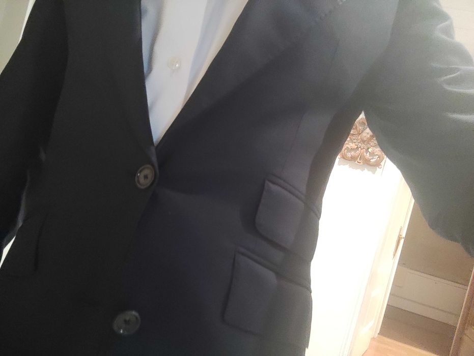 Fato azul escuro clássico Oficina Mustra tamanho S - LUXO