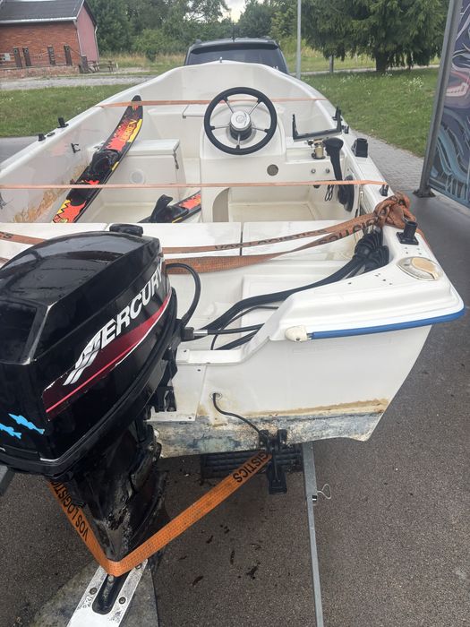 Sprzedam  Łódź Quicksilver 440 Fish Łódkę wędkarską Turystyczną łodka motorowa Mercury 25 km przyczepka