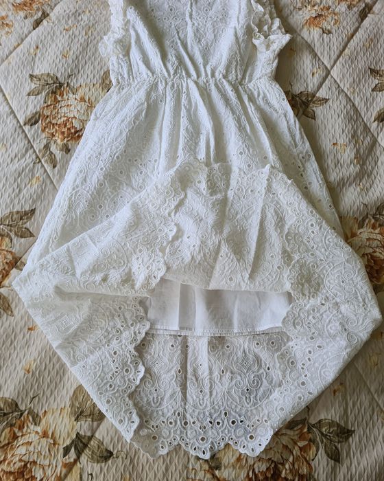 Sukienka midi H&M hafty ażurowa boho 36 S
