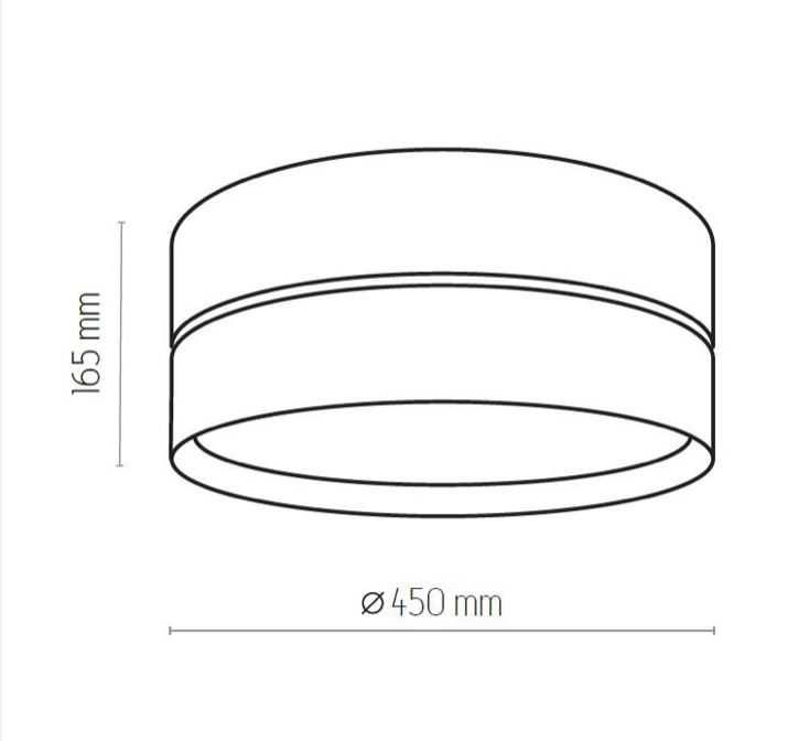 Plafon HILTON czarno-złoty 45cm średnicy - dostępne 4 sztuki