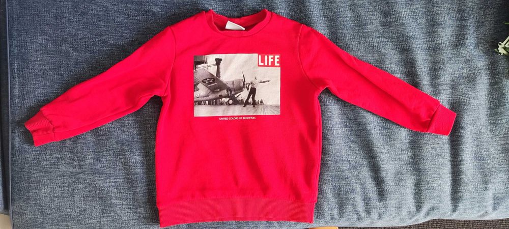 Camisola Benetton - 3/4 anos - 110 cm (vermelho vivo)