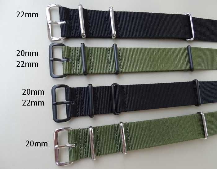 Pasek do zegarka parciany nylon NATO infantry jakość premium