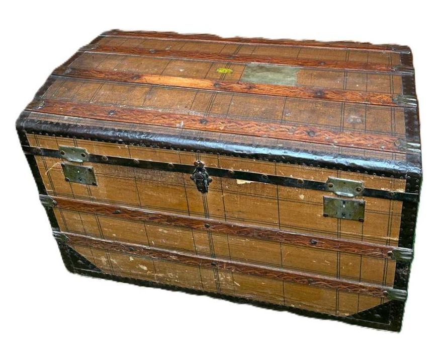 Arca bau, antiga centenaria dos armazens Grandela 105X58X67 cm